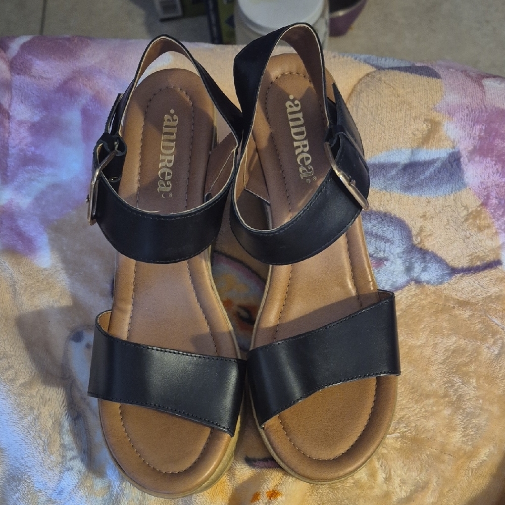 Black Sandals with Buckle